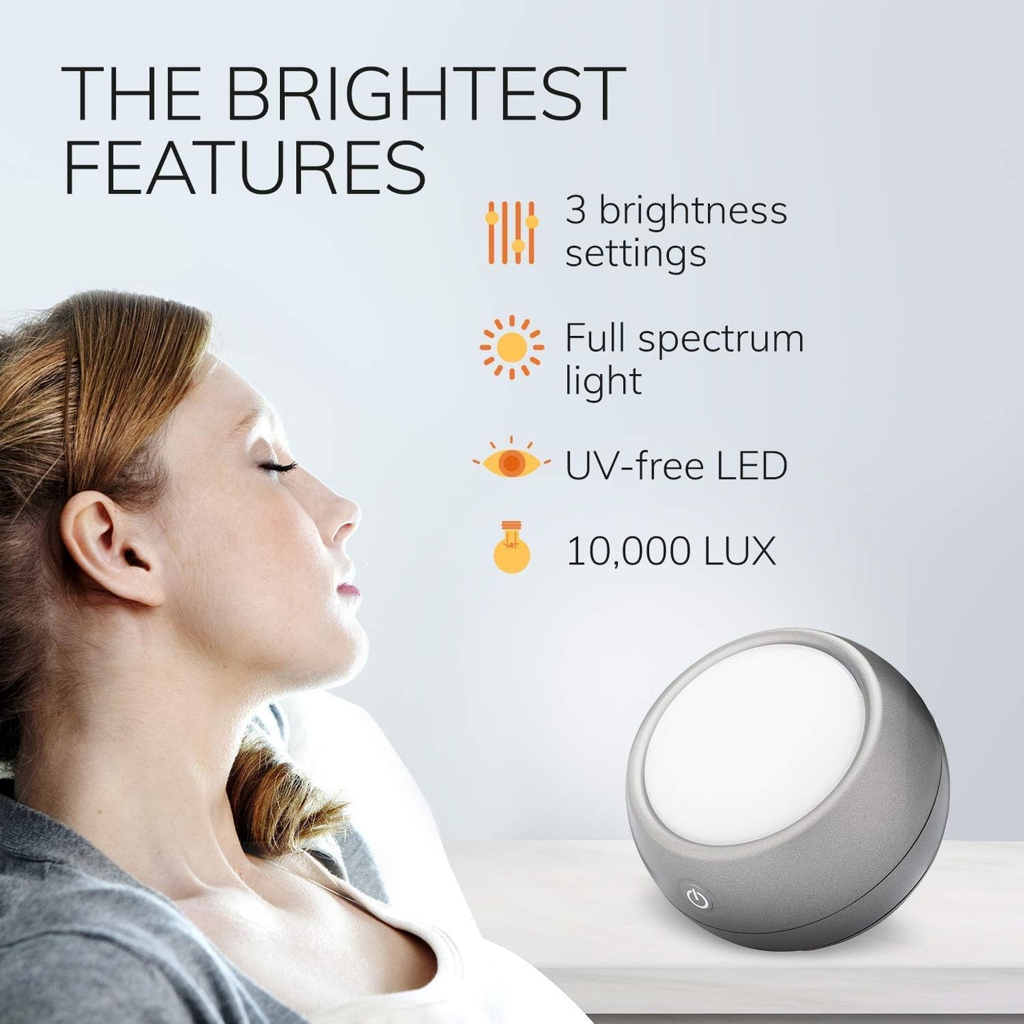 Circadian Optics Light Therapy Lamp - UV-Free LED Happy Mood Lamp, 10,000 Lux (New)
