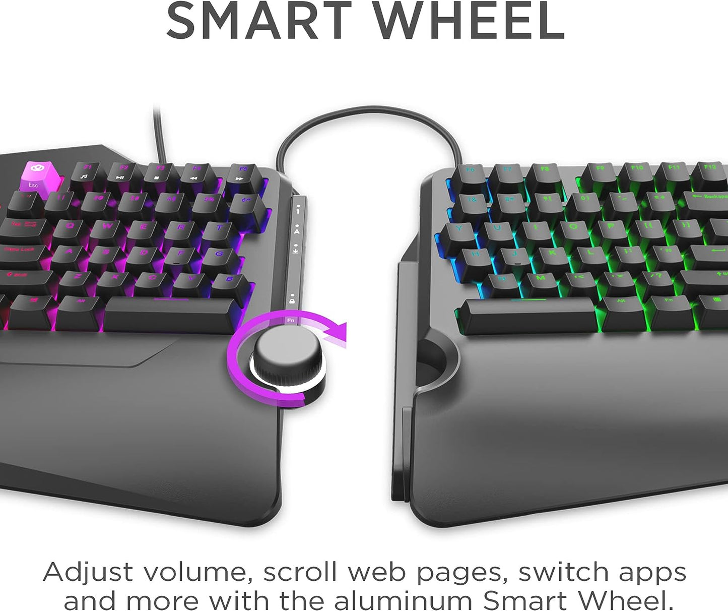 Cloud Nine C989M Ergonomic Mechanical Keyboard - Cherry RGB MX Brown Switches (Used, No Retail Box)