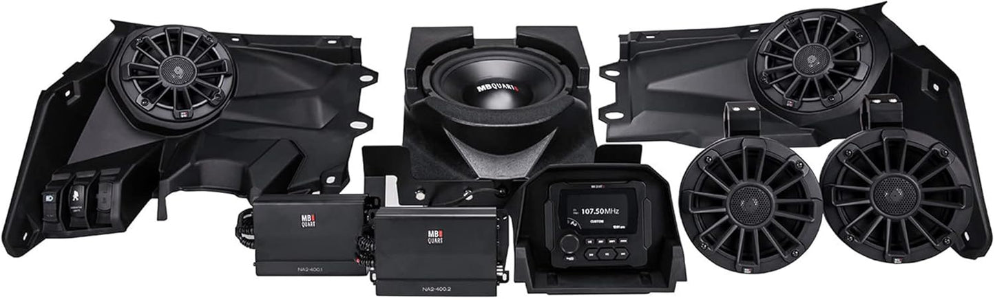 MB Quart MBQX-STG5-1 Premium Complete Audio Car Speakers Sound System - Black (Like New)
