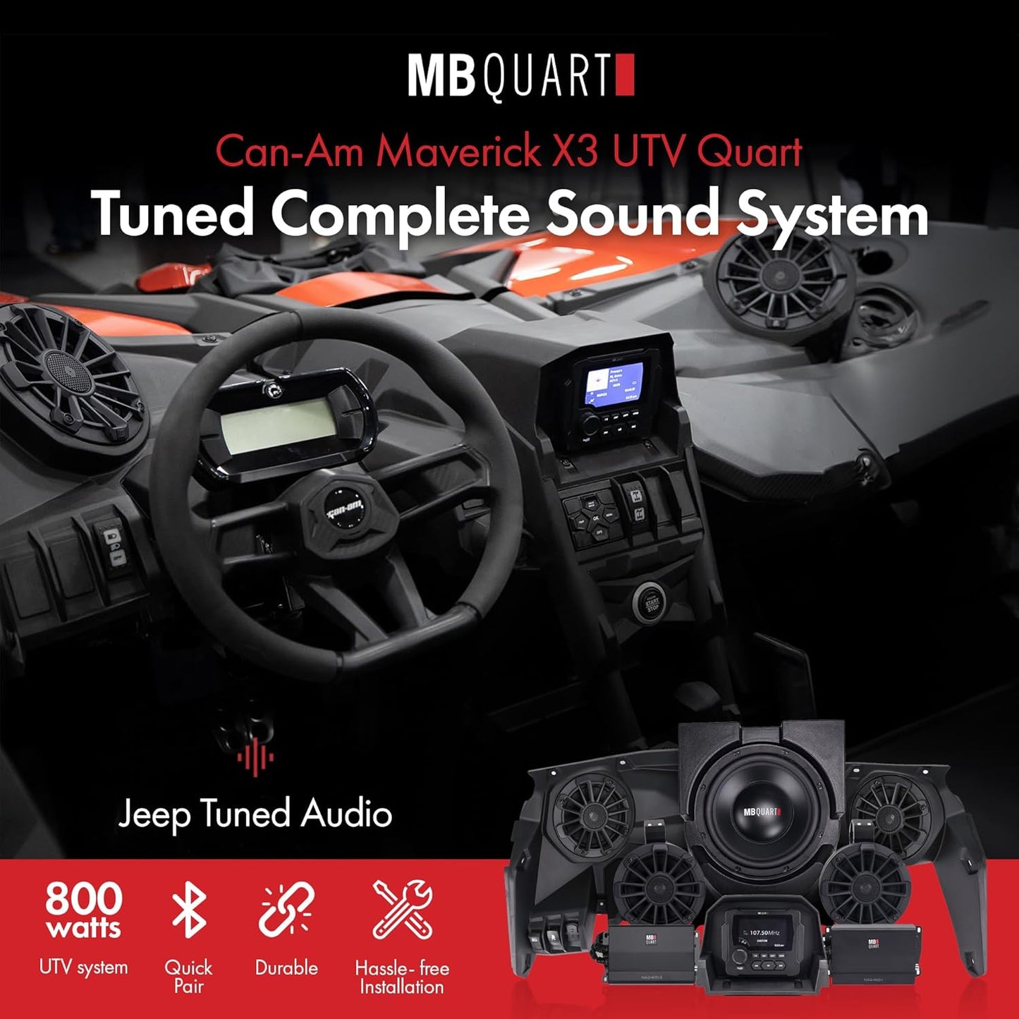 MB Quart MBQX-STG5-1 Premium Complete Audio Car Speakers Sound System - Black (Like New)