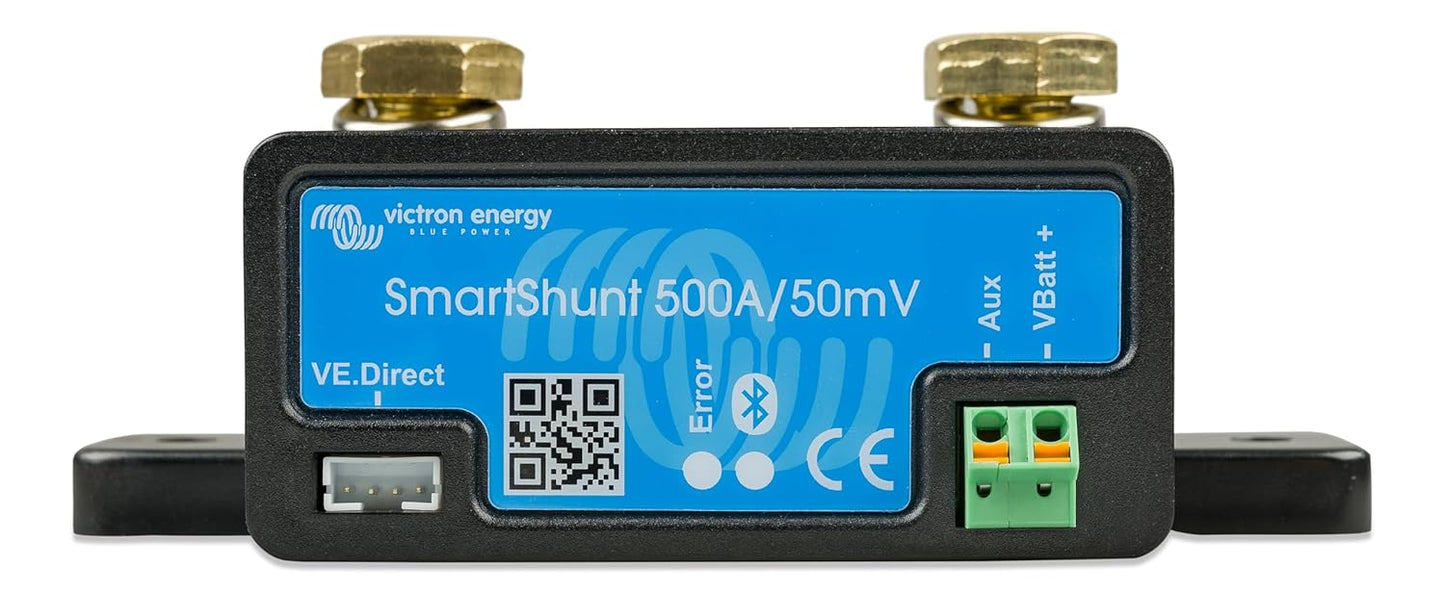 Victron Energy SHU050150050 SmartShunt Battery Testers Monitor, 500 amp - Blue (Like New)