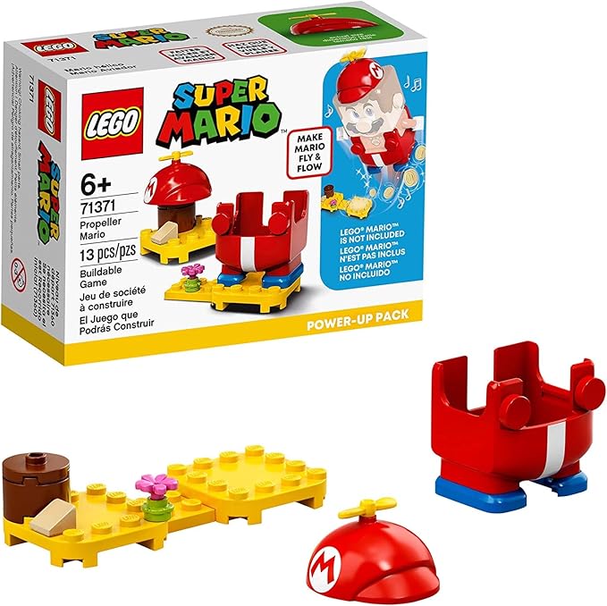 LEGO Super Mario Propeller Mario Power-Up Pack 71371, Costume Upgrade, 13 Pieces (New, Damaged Retail Box)