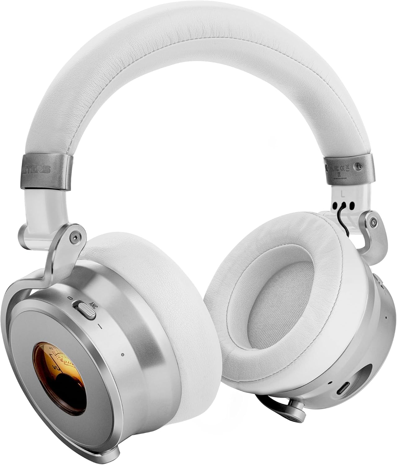 Meters Over-Ear Wireless Headphones w/ Noise Cancellation, 16 Hr Battery - White (Used)