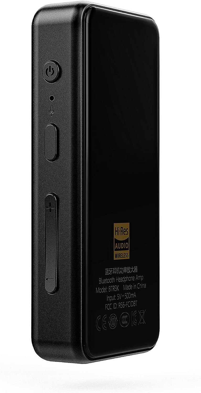FiiO BTR3K Hi-Res Bluetooth 5.0 Receiver/Headphone Amp Dual AK4377A DAC, Black- (Used)