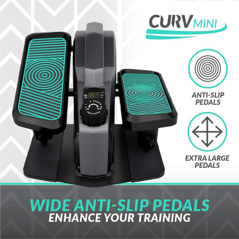 Bluefin Fitness Curv Mini Resistance Seated Elliptical Trainers with LCD - Black (Like New)