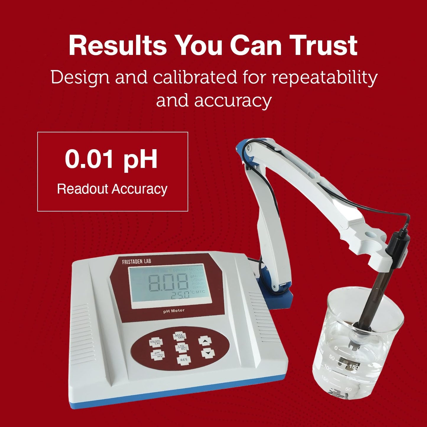 Fristaden Lab High-Accuracy 0.01pH Digital pH Tester for Wine, Beer & Water (Like New)