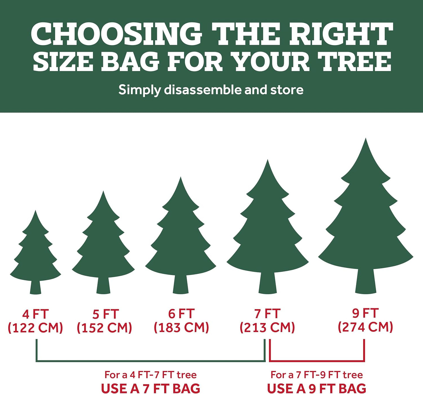 ZOBER Dual Zipper Christmas Tree Storage Bag with 2 Garland Bags, 9 Ft - Gray (New)