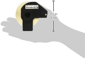 Brother DK-12343PK Die-Cut Name Badge Paper Labels, 3 Rolls - White (Like New)