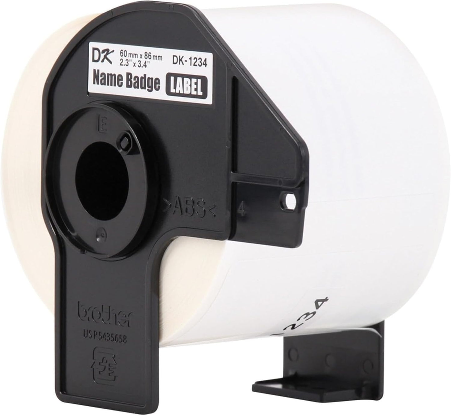 Brother DK-12343PK Die-Cut Name Badge Paper Labels, 3 Rolls - White (Like New)