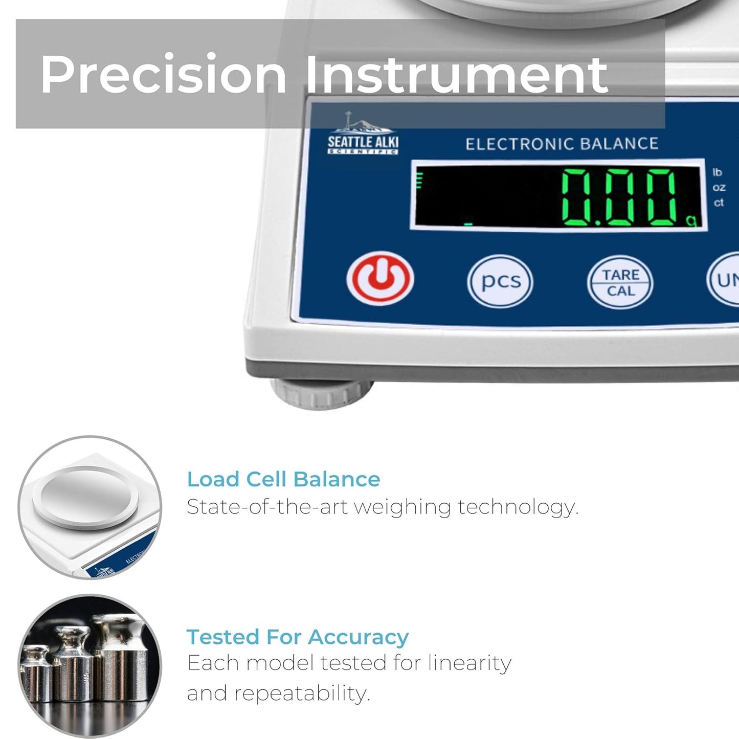 Fristaden Lab Seattle Alki Scientific Analytical Precision Scale, 3000g x 0.01g- (Like New)