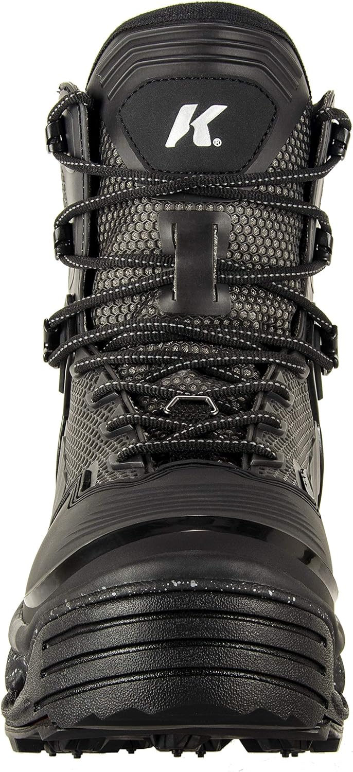 Korkers Mens Felt & Vibram Soles Fishing Boots, Ankle-High, Interchangeable Sole (Used)