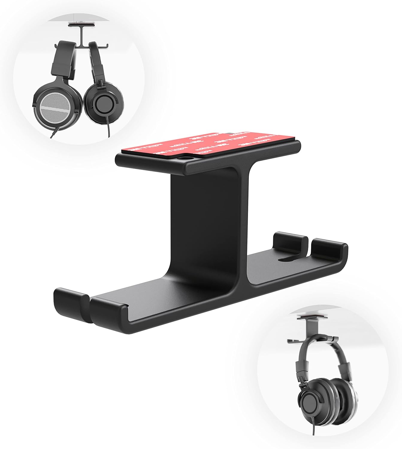 Blucoil Aluminum Under-Desk Headphone Hanger with 11-22 LB Weight Capacity (New)