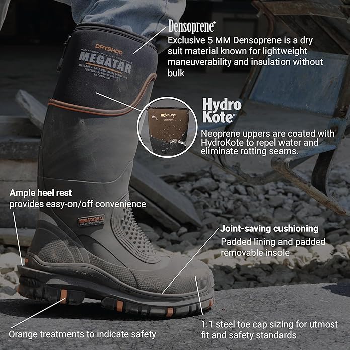 Dryshod Megatar Met Guard Steel Toe Work Boot For Men (New)