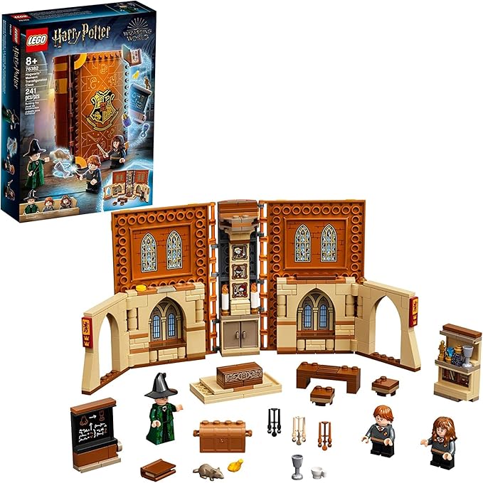 LEGO Harry Potter Transfiguration Class 76382 Playset – McGonagall Room, 241pcs (New, Damaged Retail Box)