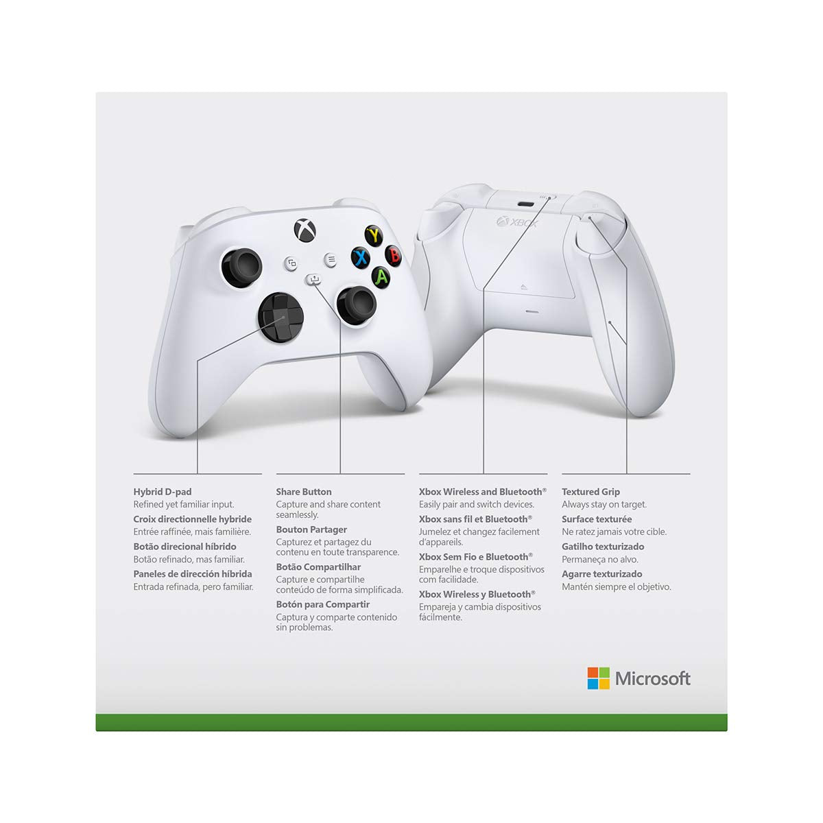 Xbox Core Wireless Gaming Controller for Xbox, PC, Android & IOS – Robot White (Like New)