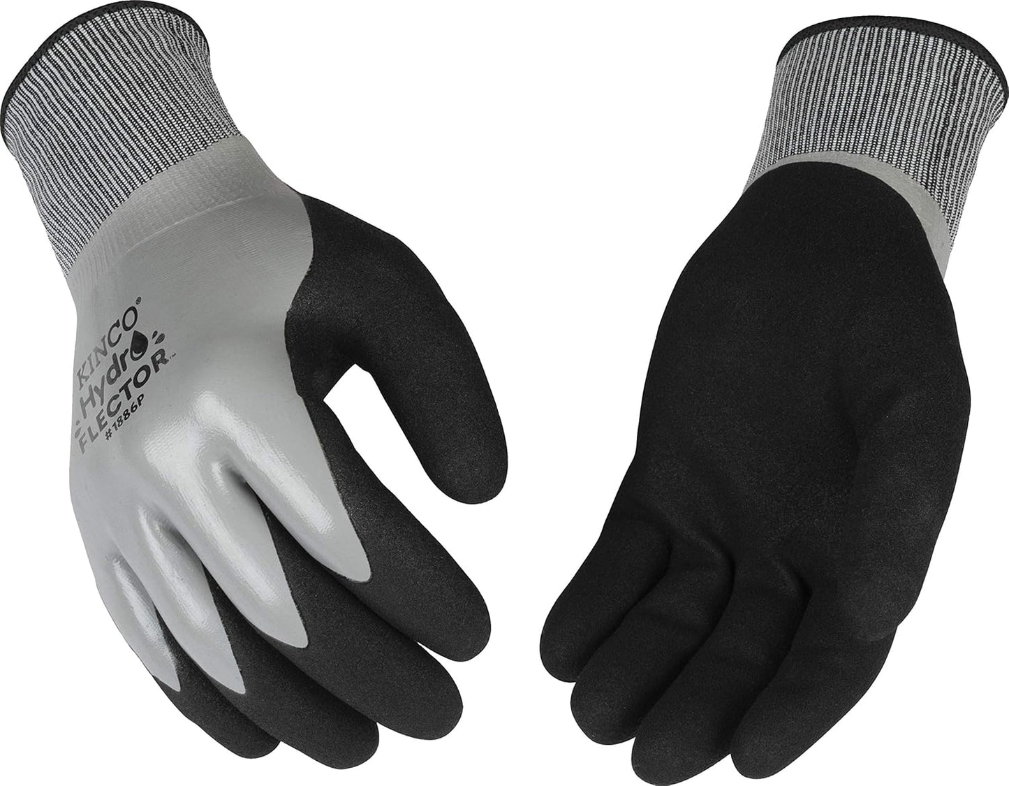 Kinco Lined Adult's Waterproof Comfortable Regular Nitrile Work Gloves - Elastic (Used)
