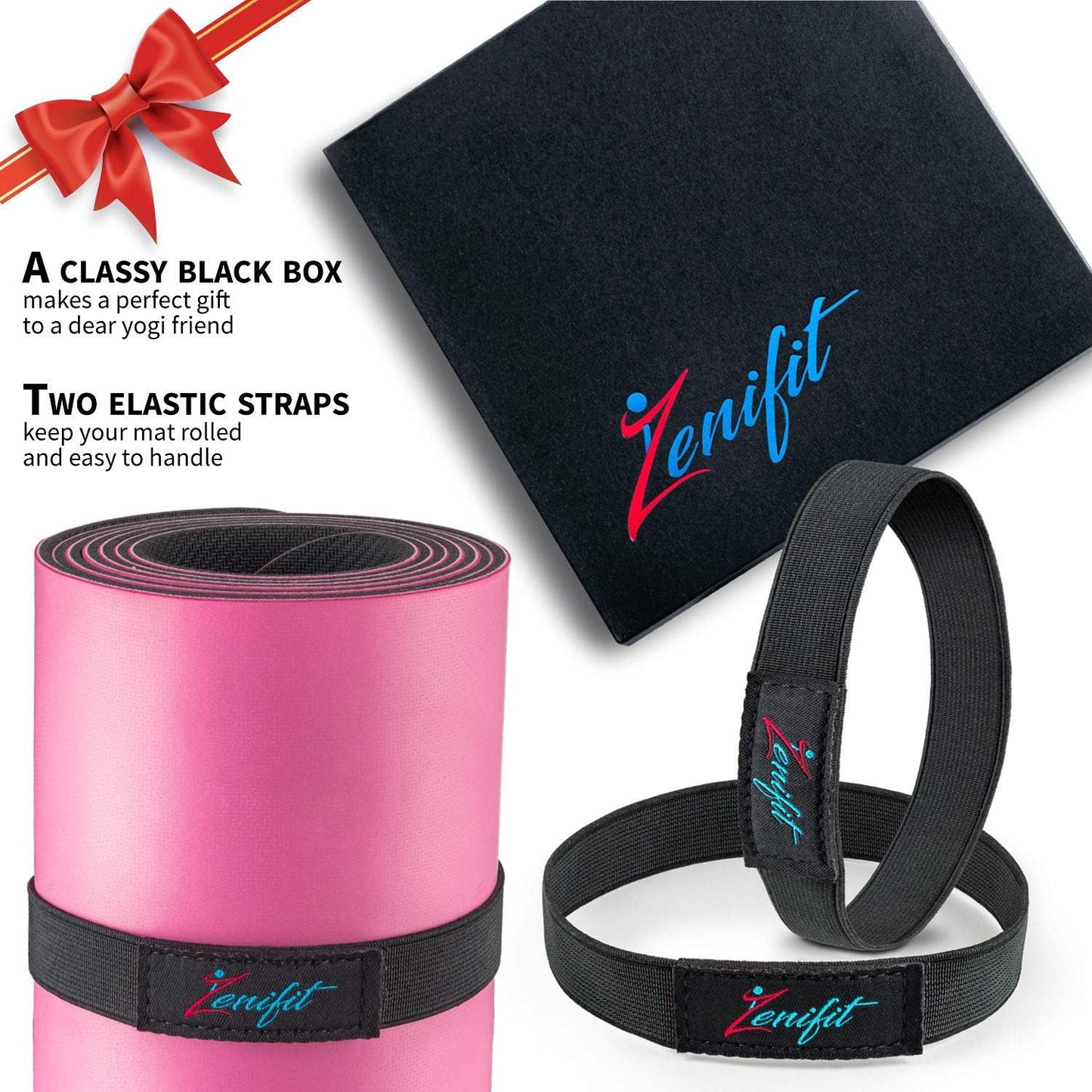 Zenifit Versatile Durable Yoga Mat Bag with Mat Straps & Storage Pockets, Black (Like New)