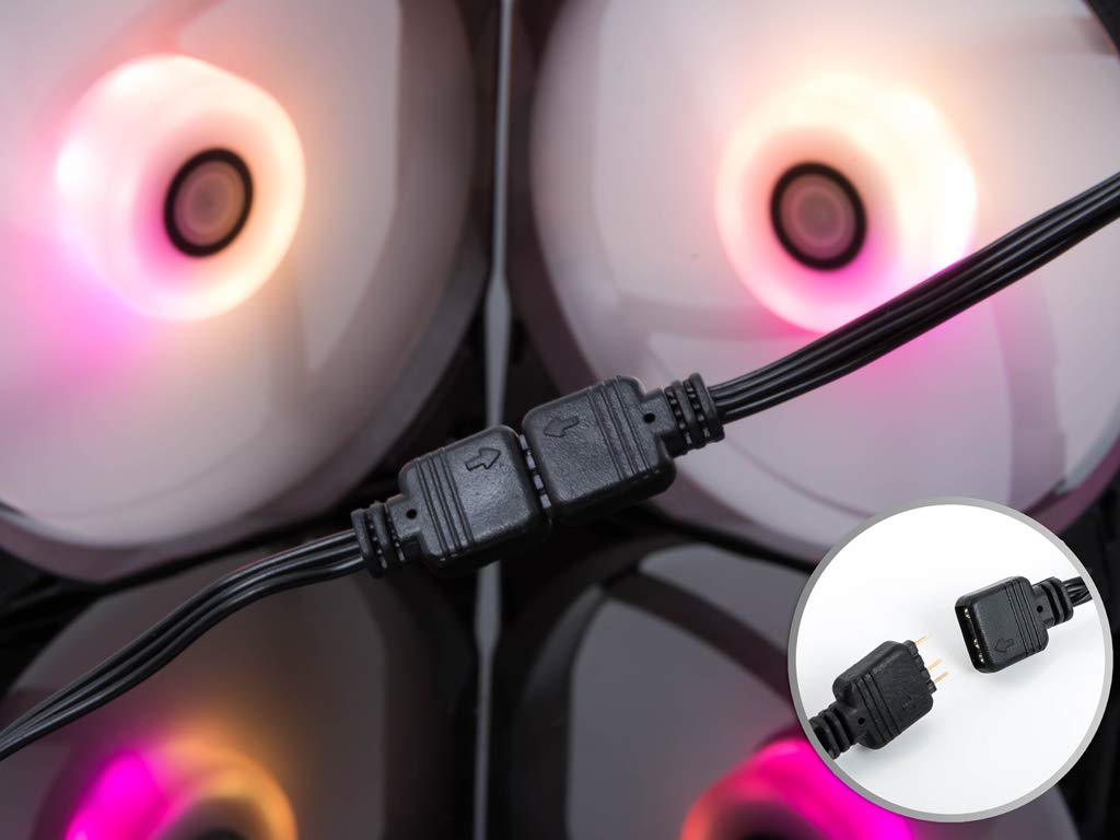 Bitspower BPTA-FX1812NT-3 5 Volts Touchaqua Notos 120 Digital RGB Fan, 3Pcs (Like New)