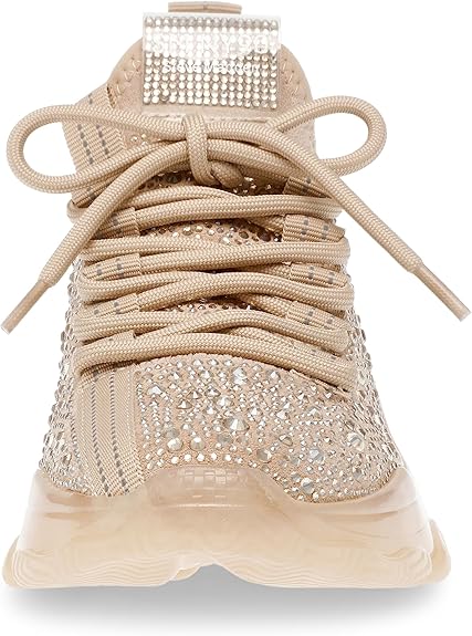 Steve Madden BMaxima Rubber Fashion Sneakers For Women, Blush Multi - Size 8.5 (Like New, No Retail Box)