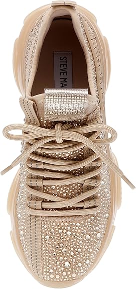 Steve Madden BMaxima Rubber Fashion Sneakers For Women, Blush Multi - Size 8.5 (Like New, No Retail Box)