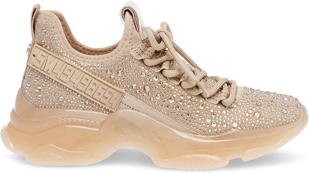 Steve Madden BMaxima Rubber Fashion Sneakers For Women, Blush Multi - Size 8.5 (Like New, No Retail Box)