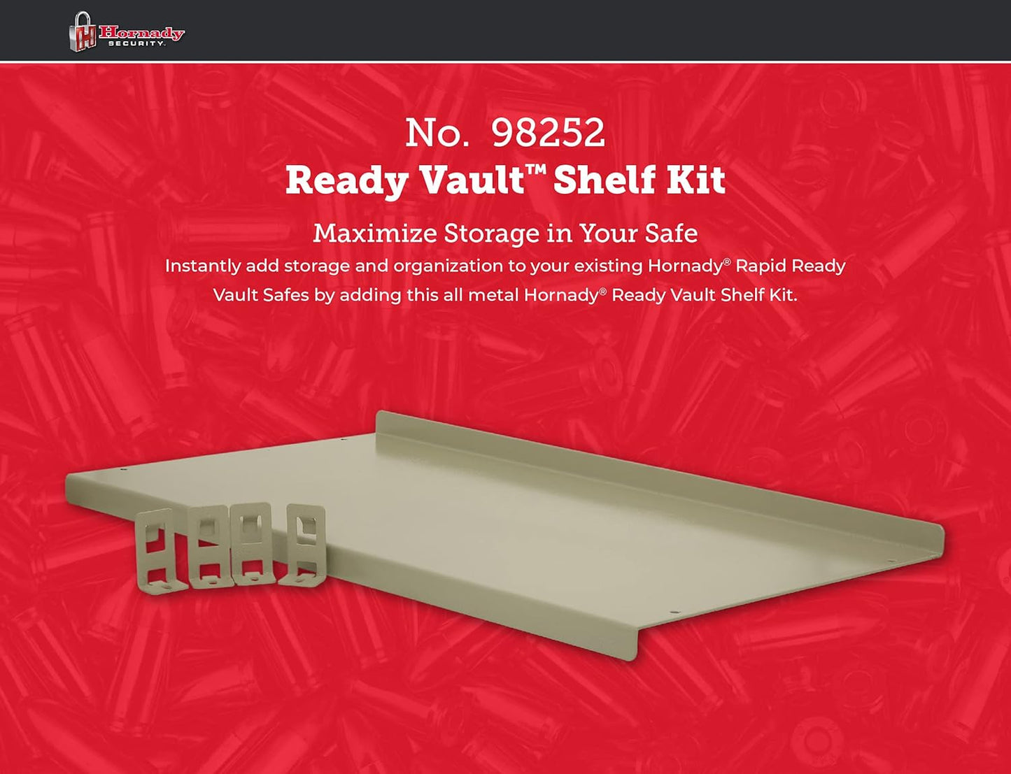 Hornady Ready 98252 Metal Rapid Safe Ready Shooting Vault for Safely Hold Gun (Like New)