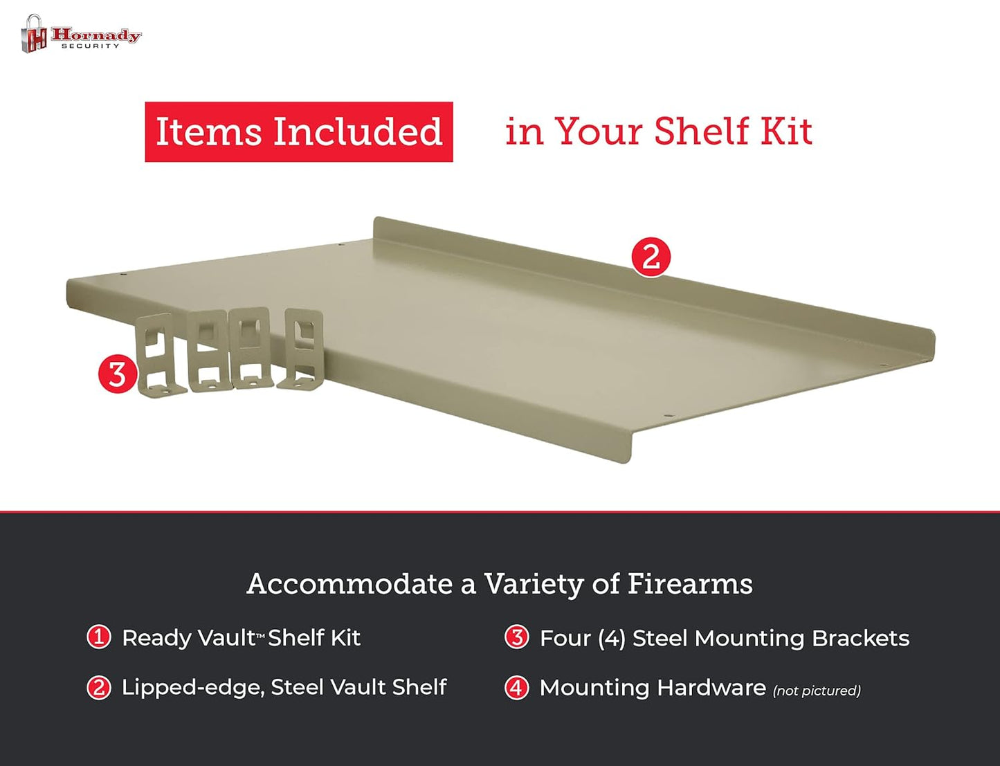 Hornady Ready 98252 Metal Rapid Safe Ready Shooting Vault for Safely Hold Gun (Like New)