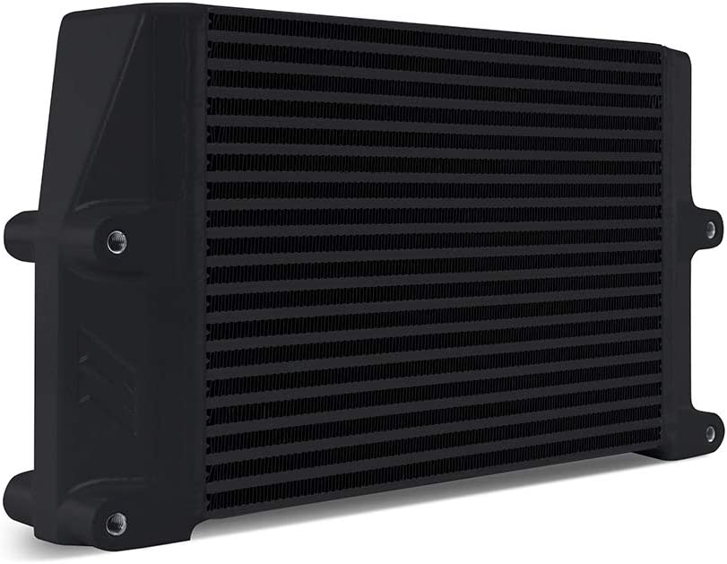 Mishimoto Heavy-Duty Bar-and-Plate Oil Cooler, 10" Core Same-Side Outlets, Black (New)