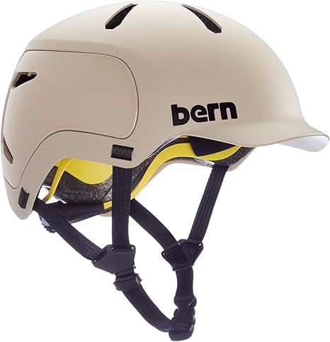 Bern Watts 2.0 Multisport Adjustable Bicycle Helmet for Adult, Matte Sand, Small (Like New)