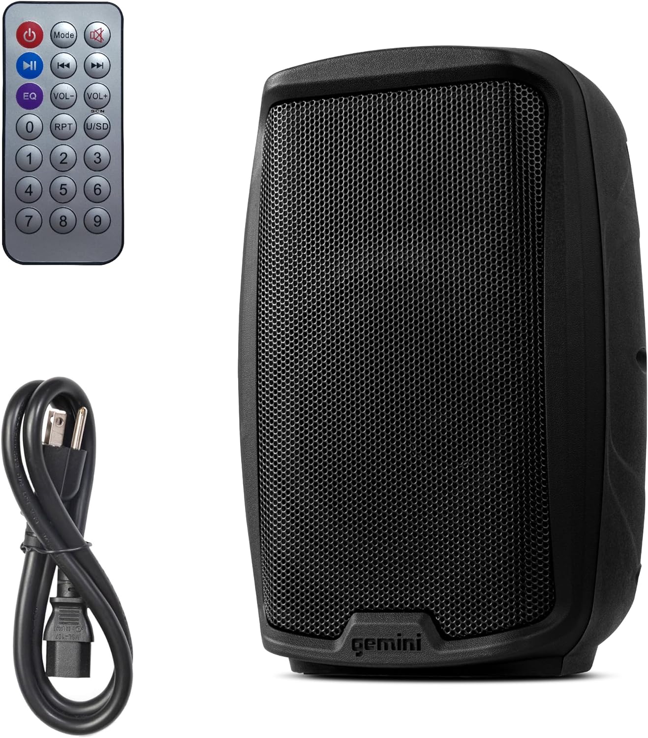 Gemini Sound AS-2108BT 500W Active 8" Woofer DJ Monitor PA Speaker System, Black (Like New)