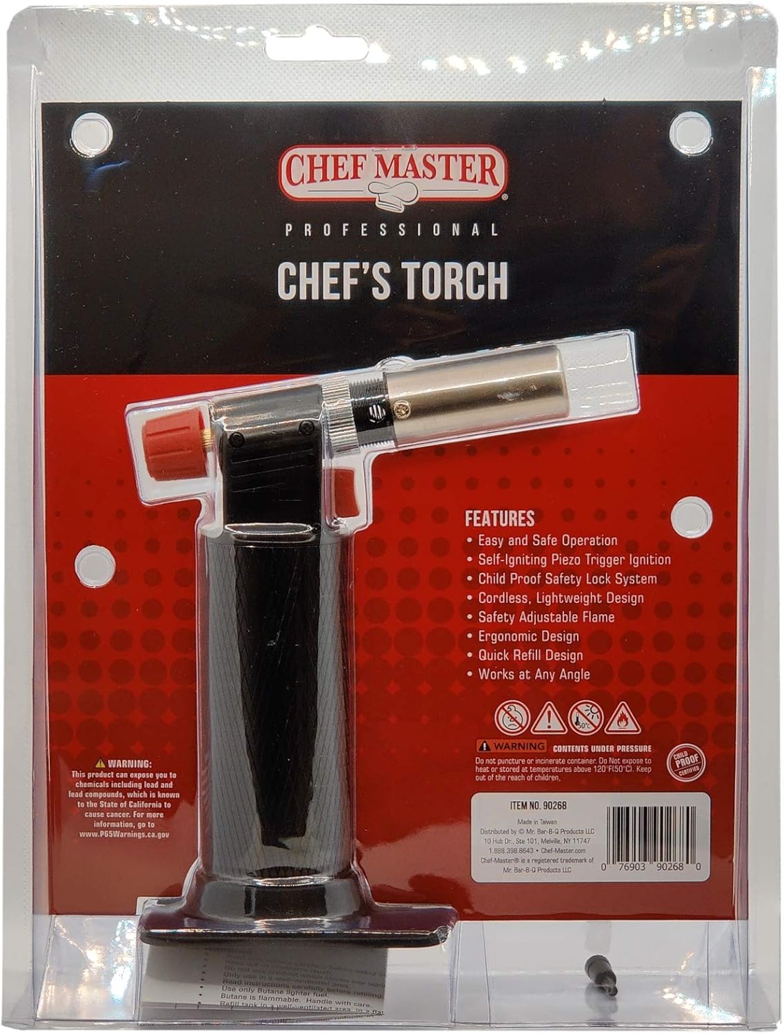 Chef Master Refillable Cooking Torch Gun for Searing Steaks/Meat/Desserts/BBQ (Like New)