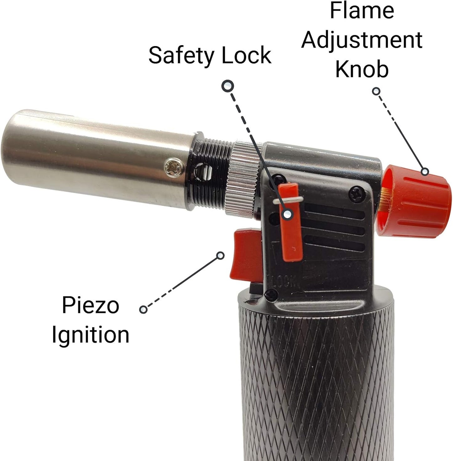 Chef Master Refillable Cooking Torch Gun for Searing Steaks/Meat/Desserts/BBQ (Like New)