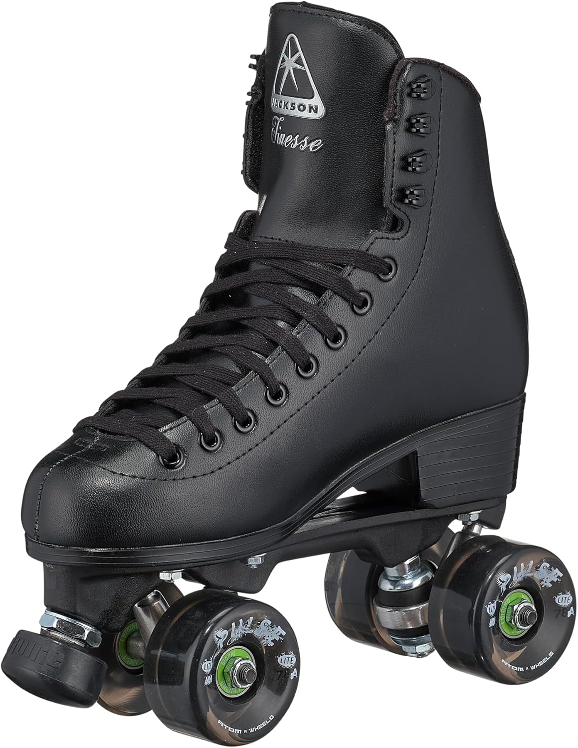 Jackson Ultima Polyurethane Finesse Lace-Up Rhythm Roller Skates, Black, Size 4 (Used)