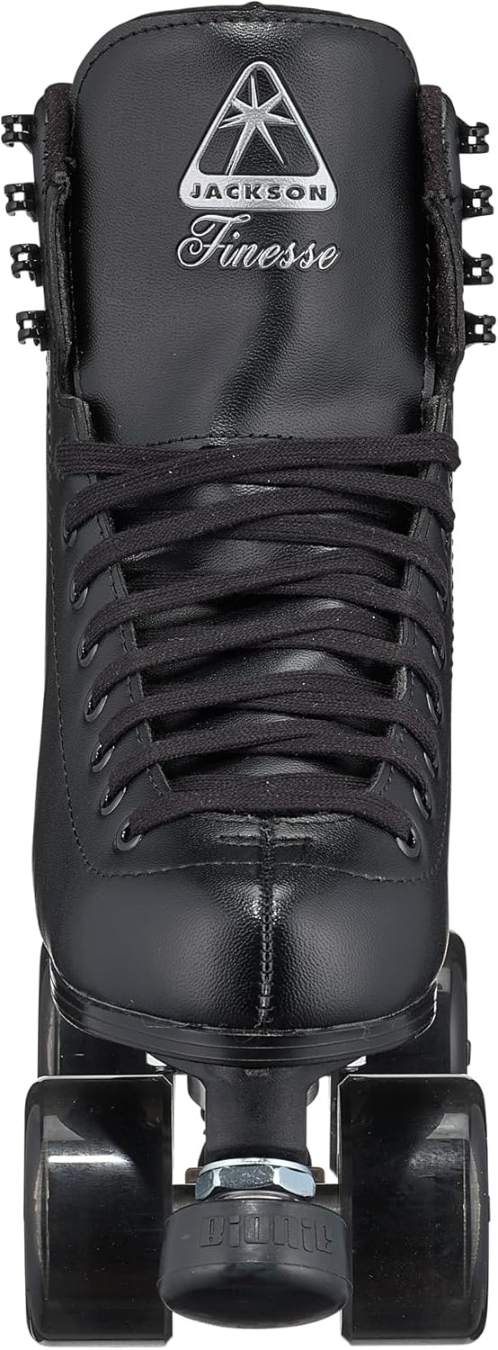 Jackson Ultima Polyurethane Finesse Lace-Up Rhythm Roller Skates, Black, Size 4 (Used)