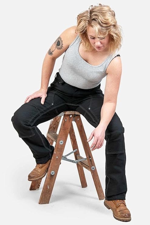 Dovetail Workwear 11 Pocket Britt Utility Cargo Pants for Women, Size 8 - Black (Like New)