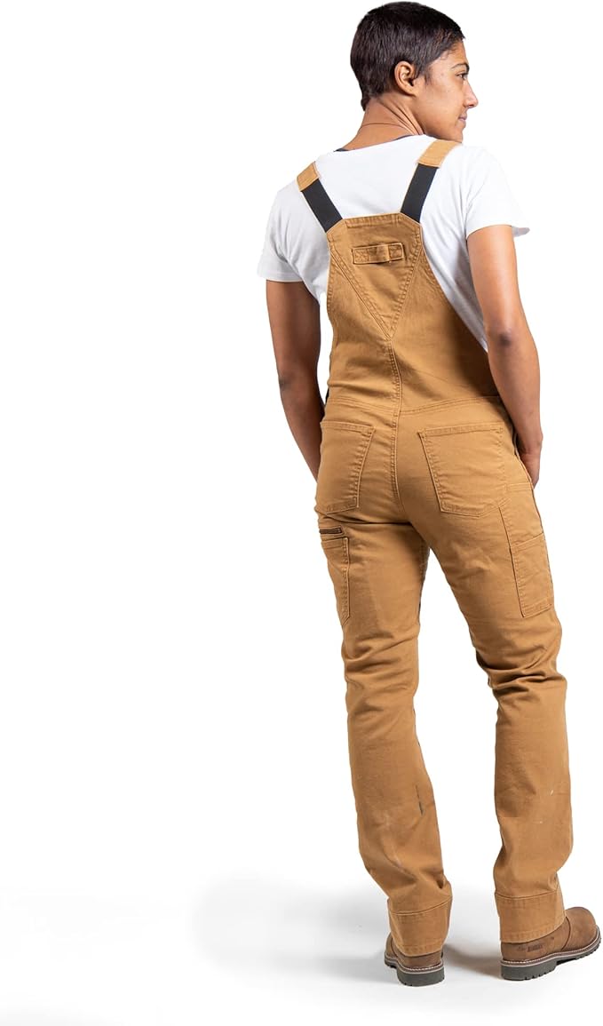 Dovetail Workwear Freshley Overalls for Women, Saddle Brown Canvas - Size 4 (New)