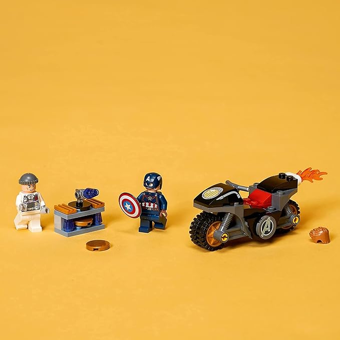 LEGO Marvel 76189 Captain America and Hydra Face-Off Motorcycle Set - 49 Pieces (New, Damaged Retail Box)