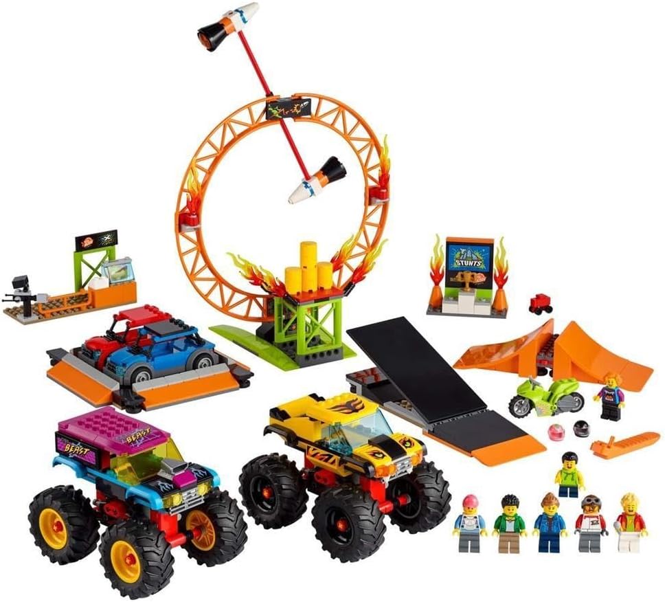 LEGO Stunt Show Arena 60295 Toy Building Kit for Baby w/ 668 Pieces, Multicolor (Like New, No Retail Box)