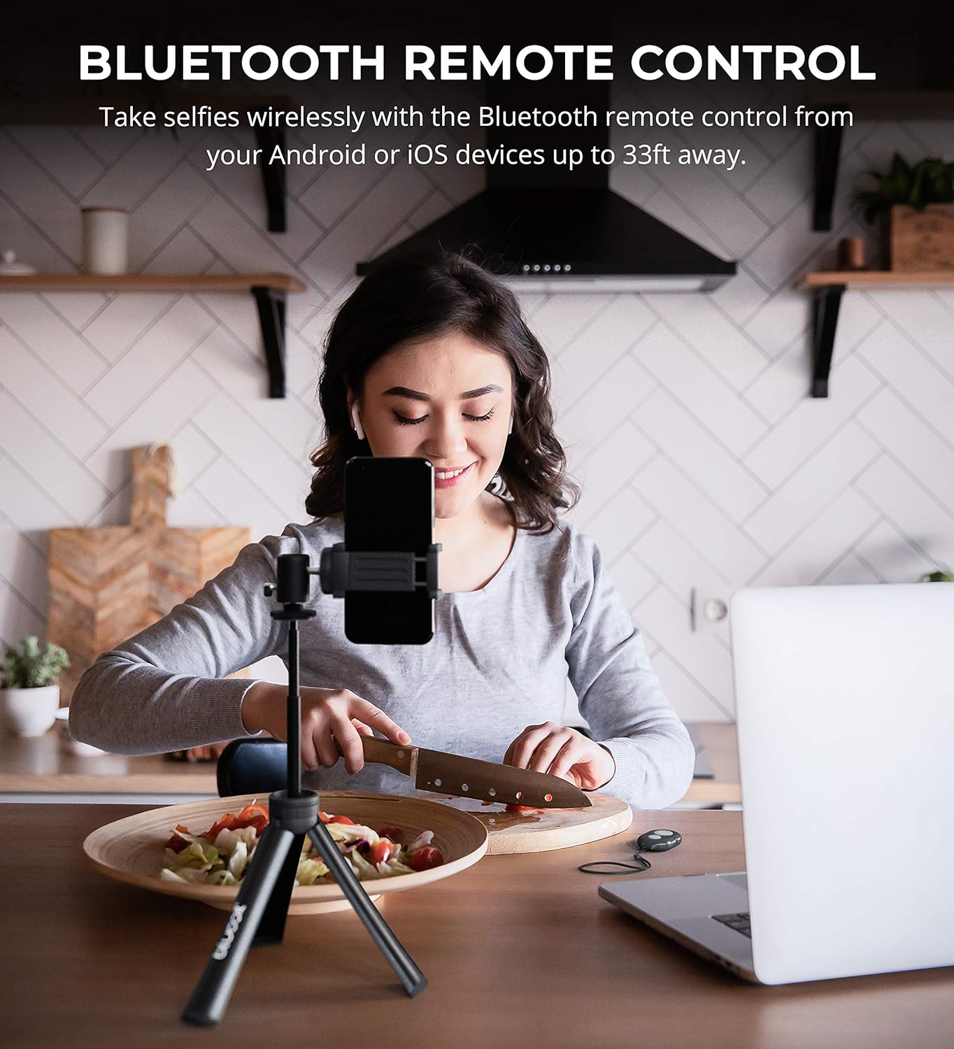 Blucoil Extendable Selfie Stick with Bluetooth Remote Control (New)