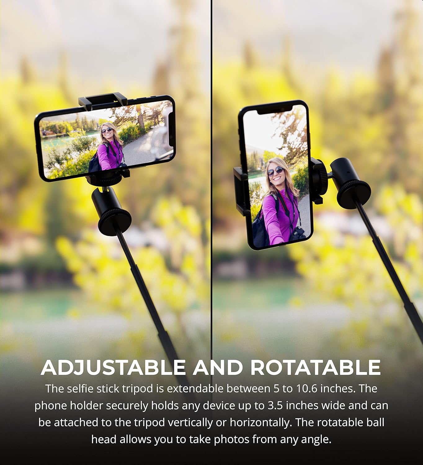 Blucoil Extendable Selfie Stick with Bluetooth Remote Control (New)