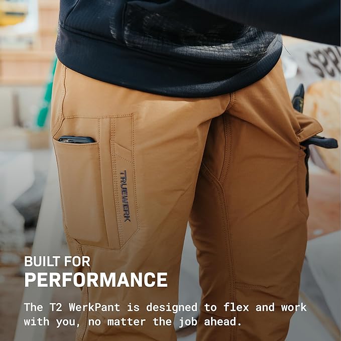 TRUEWERK Workwear Women's Cargo Pant with 8 utility pockets and 4-Way Stretch (Like New)