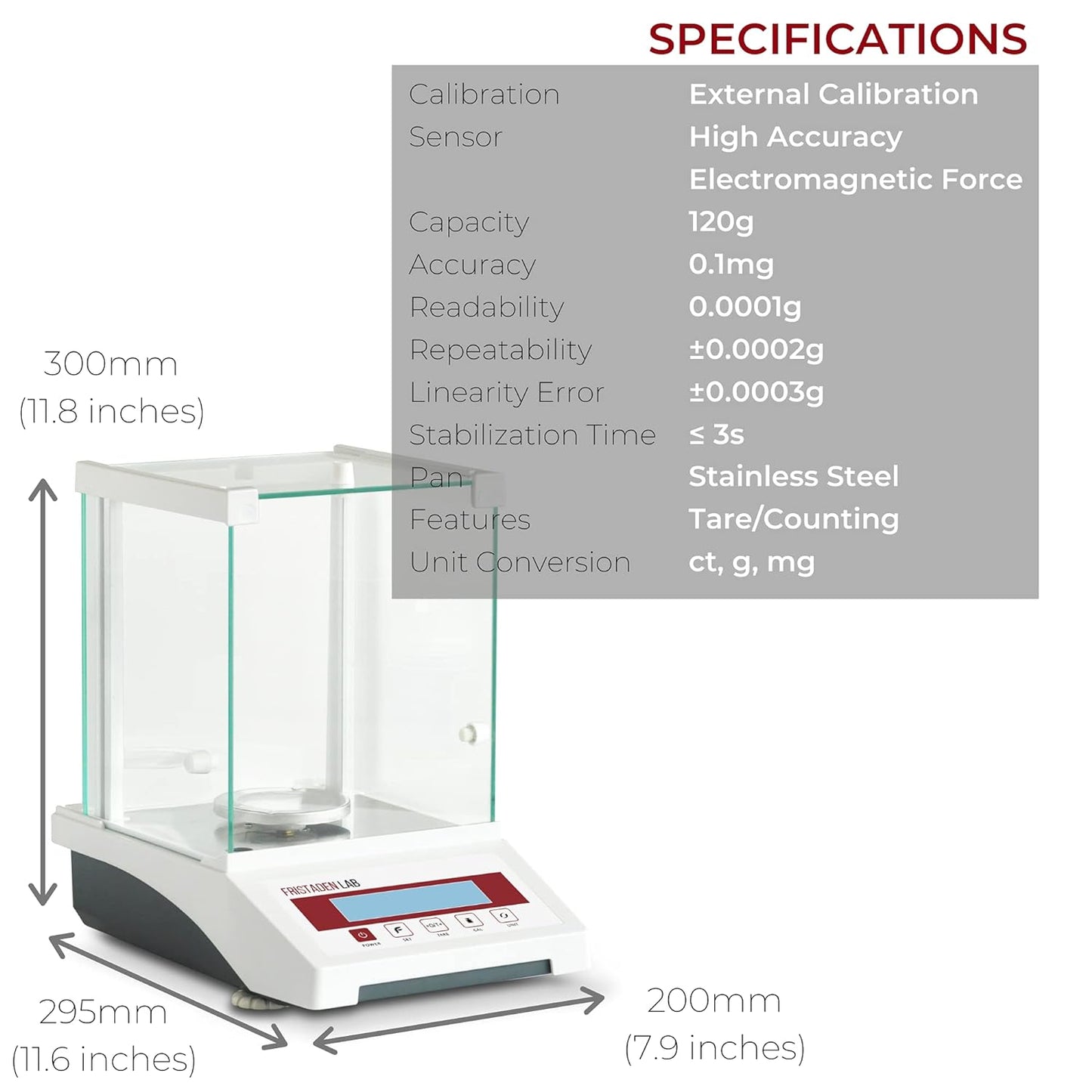 Fristaden Lab FA1204E Analytical Balance - 0.1mg Resolution and 120g Capacity (Like New)