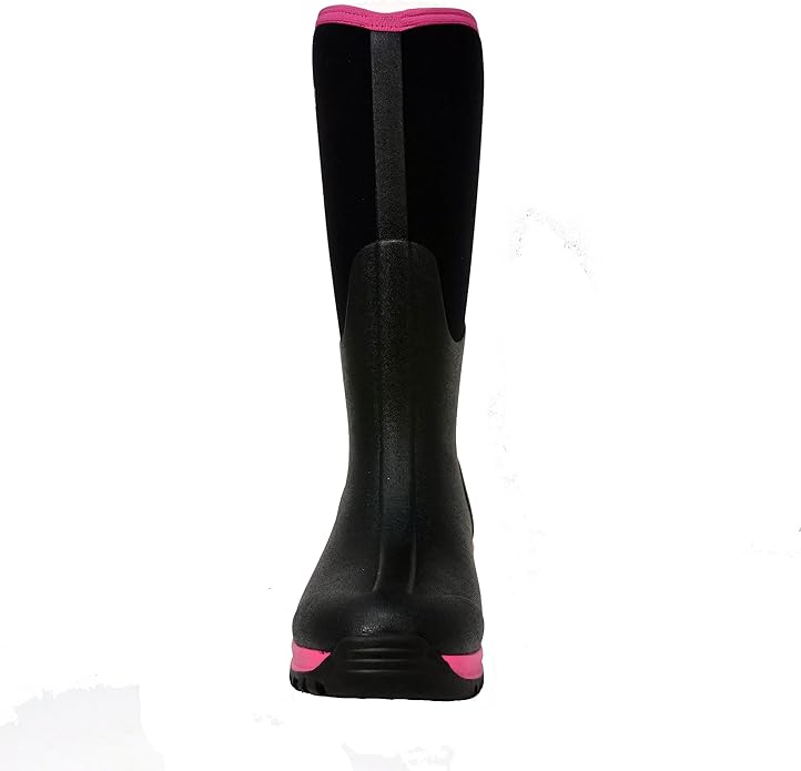 Dryshod Legend MXT Waterproof Rubber Boots for Womens, Size 7 - Black/Pink (New)