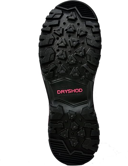 Dryshod Legend MXT Waterproof Rubber Boots for Womens, Size 7 - Black/Pink (New)