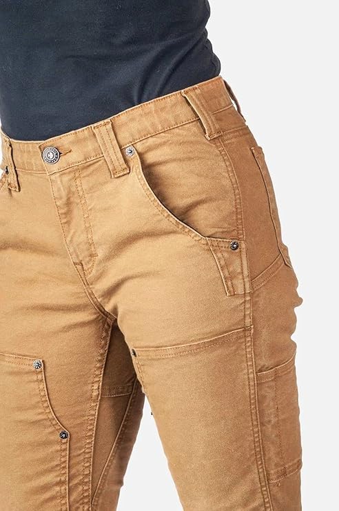 Dovetail Workwear Maven X Cargo Pants for Women, Saddle Brown Canvas - Size 2 (Like New)