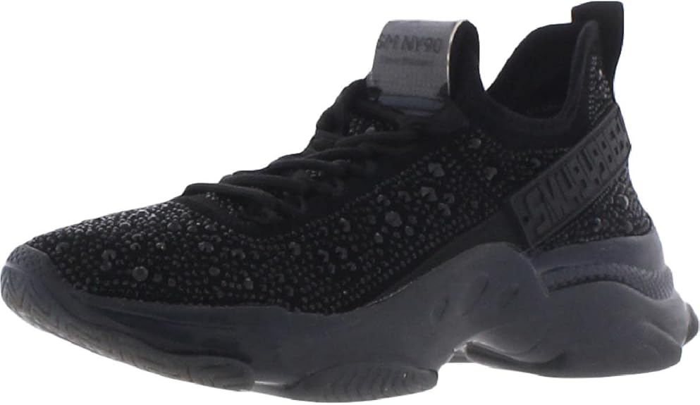 Steve Madden Lace-Up Maxima Sneaker with Vegan Suede for Women, Rubber Sole (Like New, Damaged Retail Box)