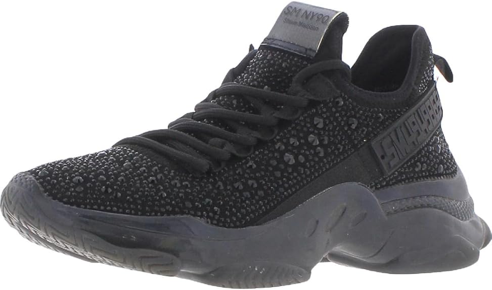 Steve Madden Lace-Up Maxima Sneaker with Vegan Suede for Women, Rubber Sole (Like New, Damaged Retail Box)