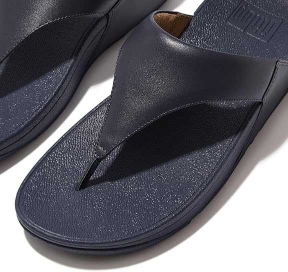 FitFlop Women's Lulu Shimmer Toe-Post Sandal, Slip-On Comfort, Size 6, All Black (Like New)