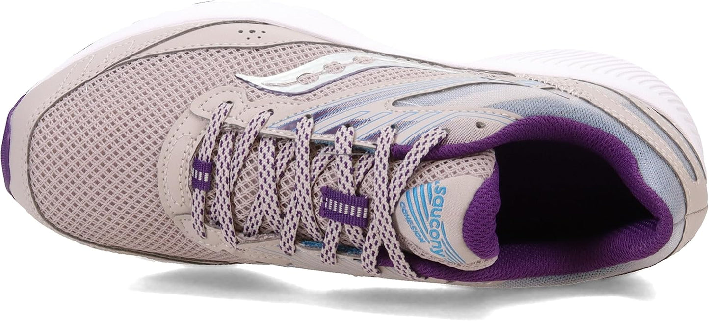Saucony S10701-18 Cohesion 15 Running Shoe for Women, Size 8.5 - Smoke/Grape Pop (New)