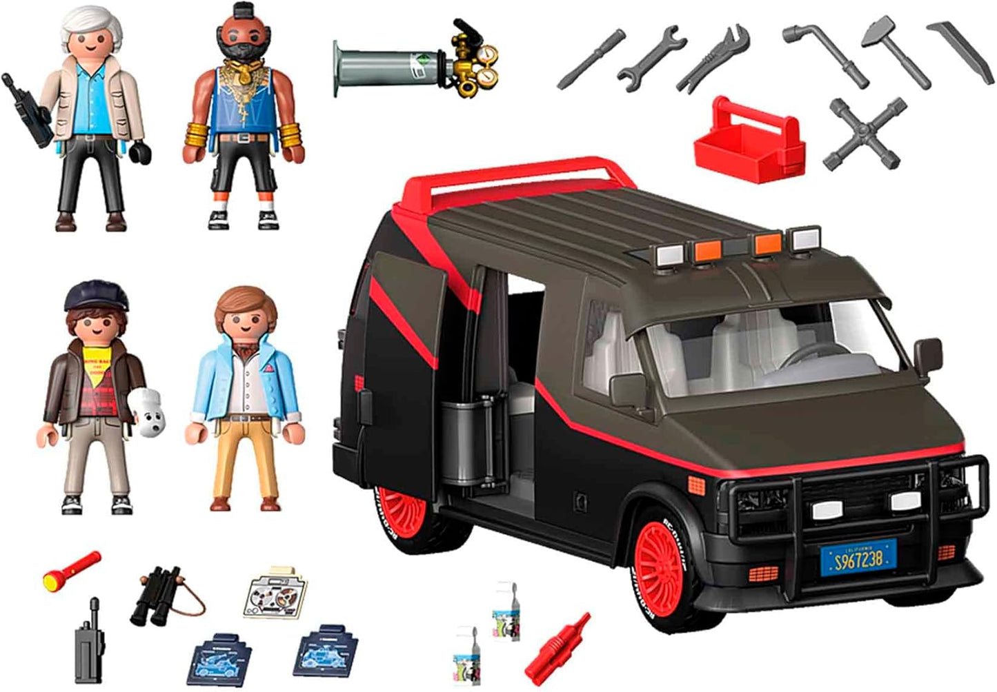 Playmobil A-Team Van 70750 Collectible Vehicle Set with Figures Movie Replica (Like New)